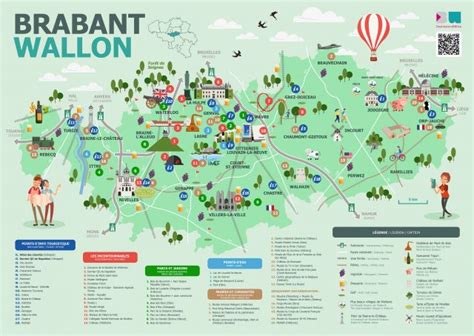 Carte du Brabant Wallon mettant en évidence les zones rurales et les forêts