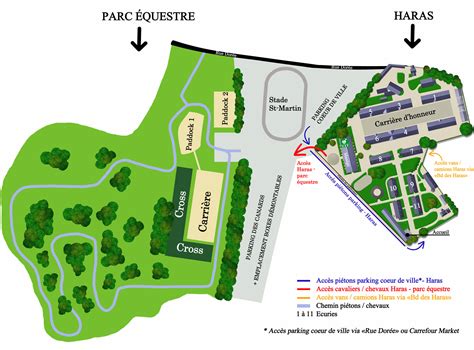 Plan du Haras National des Bréviaires et de ses environs