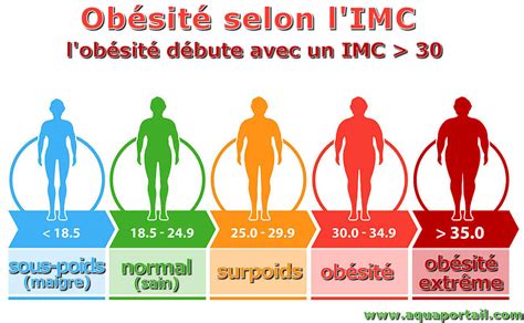 Infographie expliquant le calcul de l'IMC et ses différentes classifications