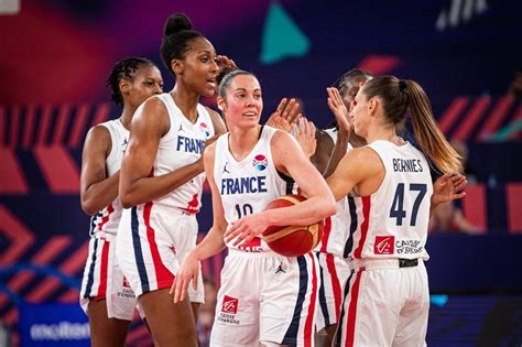 Équipe de France de basketball féminin en action