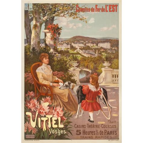 Affiche ancienne de Vittel par Hugo d'Alesi