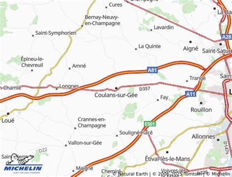 Carte de Coulans-sur-Gée et ses environs