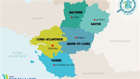 Carte de la région Pays de la Loire mettant en évidence Château-d'Olonne