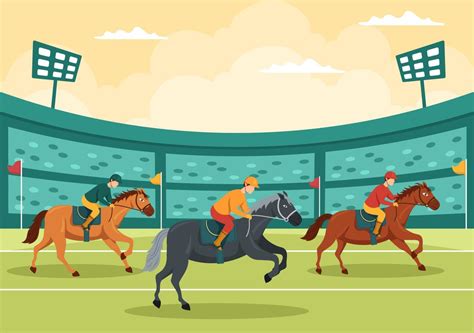 Hippodrome animé avec des spectateurs