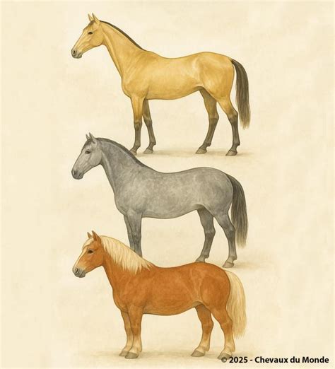 Schéma comparant les angles d'arçon pour différentes morphologies de chevaux