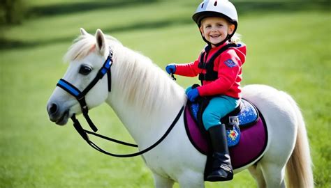 Enfant montant un poney avec un accompagnateur