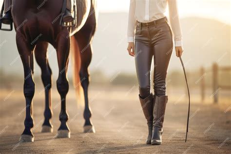 Cheval et cavalier en action, gros plan sur les étriers et étrivières