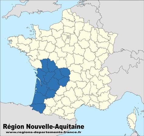 Carte de la région Nouvelle-Aquitaine avec la Charente mise en évidence
