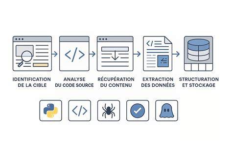 Schéma illustrant le fonctionnement du scraping web