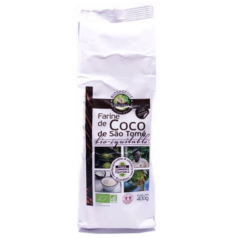 Emballage de farine de coco biologique et équitable