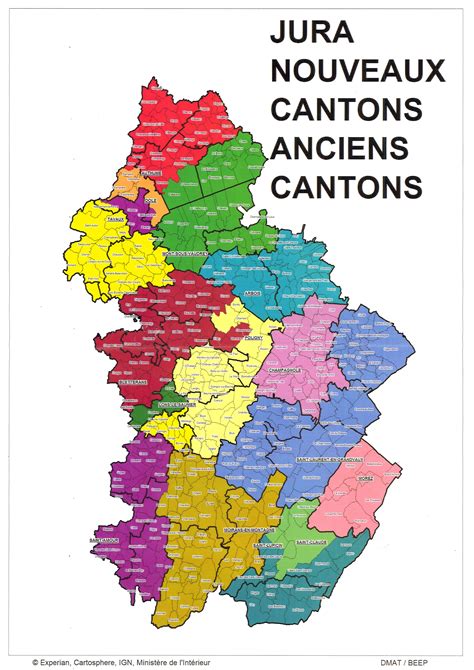 Carte de la région du Jura en Suisse