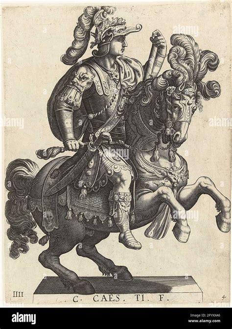 Représentation d'un empereur romain à cheval