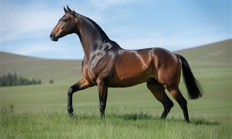 Cheval pur-sang dans un pré