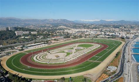 Vue aérienne d'un hippodrome