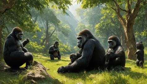 Un éthologiste observant un groupe de primates en forêt