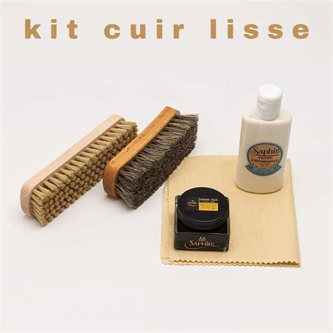 Kit d'entretien pour le cuir avec savon et graisse