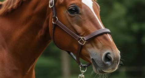 cheval portant un licol élégant