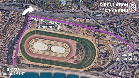 Carte de l'hippodrome de Cagnes-sur-Mer