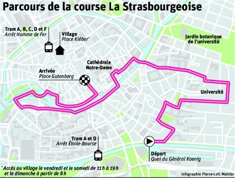 Carte du parcours de La Strasbourgeoise