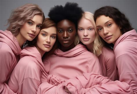 Groupe de femmes courant avec des t-shirts roses