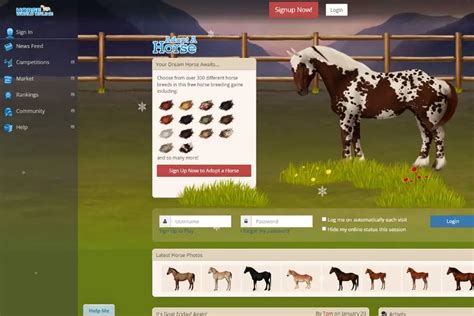Interface de Horse World montrant l'arbre de compétences d'un cheval