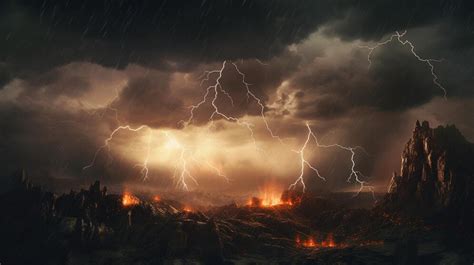 Un ciel orageux avec des éclairs