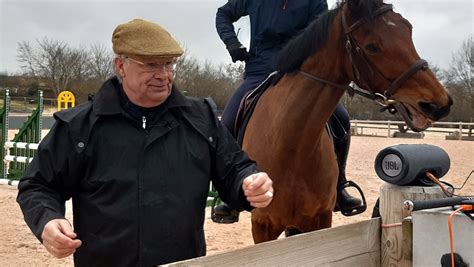Albert Voorn giving instruction to a rider