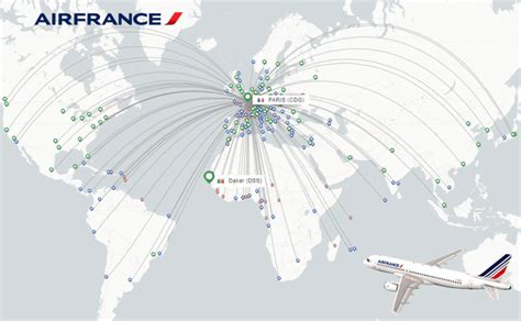 Carte des destinations desservies par Air Arabia