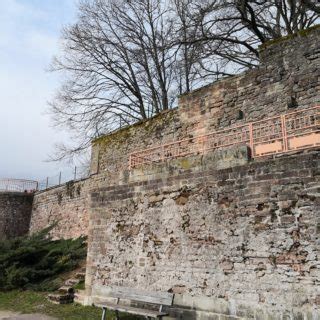Photographie des vestiges du château d'Épinal dans le parc