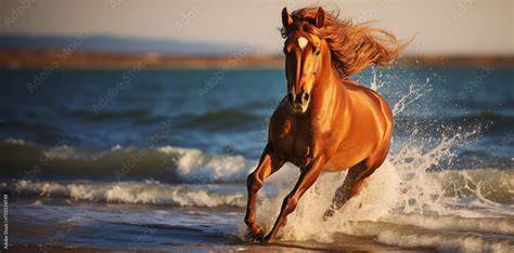 Cheval galopant sur une piste virtuelle