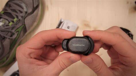 Schéma d'un foot pod Garmin fixé à une chaussure de course
