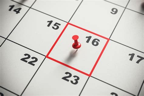 calendrier avec une date entourée