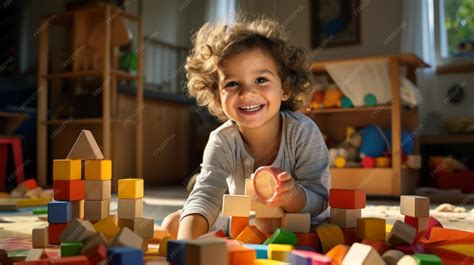 Enfant explorant des jouets dans une crèche Loczy