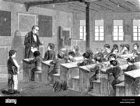 Plan d'architecte d'une école du 19ème siècle