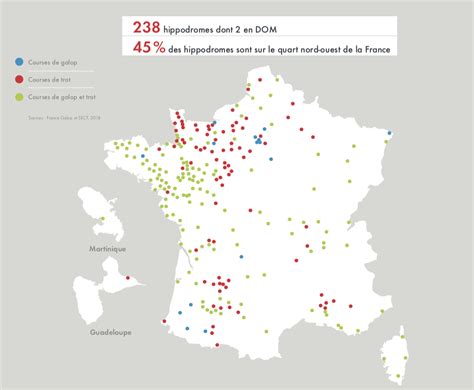 Carte des hippodromes français mettant en évidence Paris-Vincennes