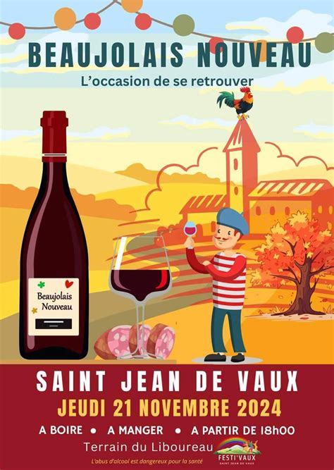 Fête du Beaujolais Nouveau dans un village