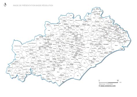 Carte des communes de l'Hérault avec le Bosc mis en évidence