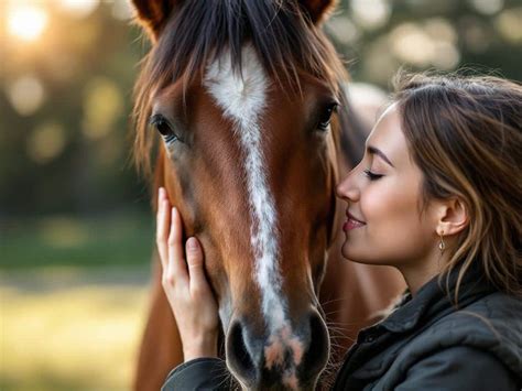 Un cheval communiquant avec un humain par le regard
