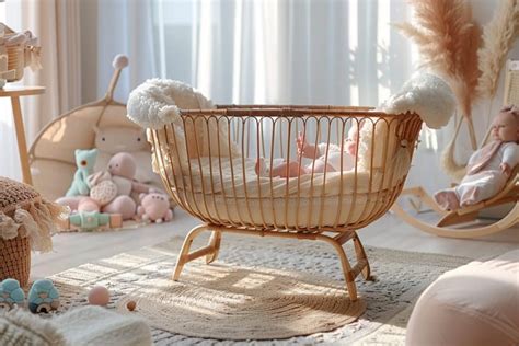 Nouveau-né endormi sereinement dans son berceau