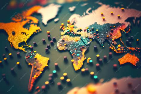 Carte du monde avec des points représentant les lieux des Jeux Équestres Mondiaux passés et futurs