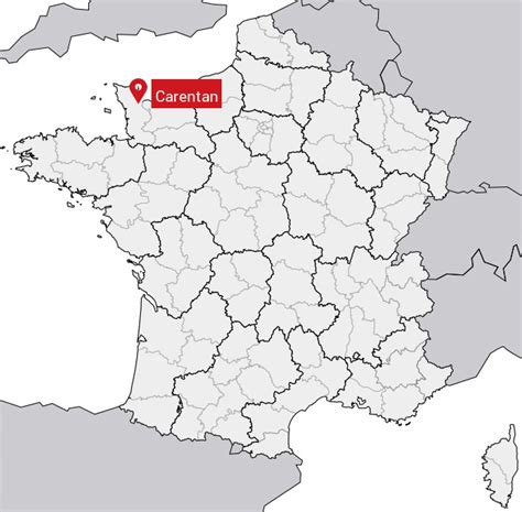 Carte de la région de Carentan