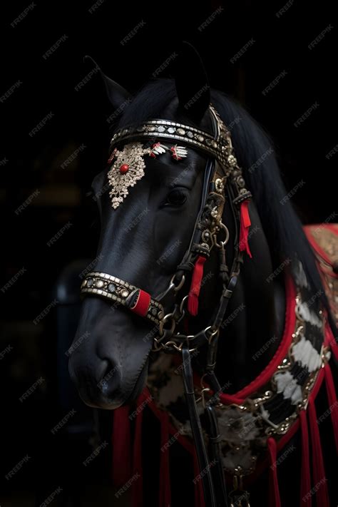 Gros plan sur un cheval de horse-ball