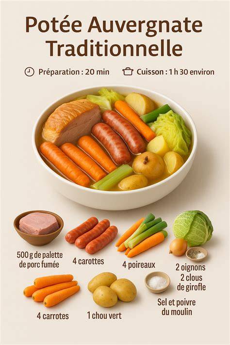 Ingrédients frais pour une potée