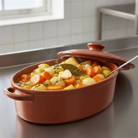 Cocotte avec légumes mijotant