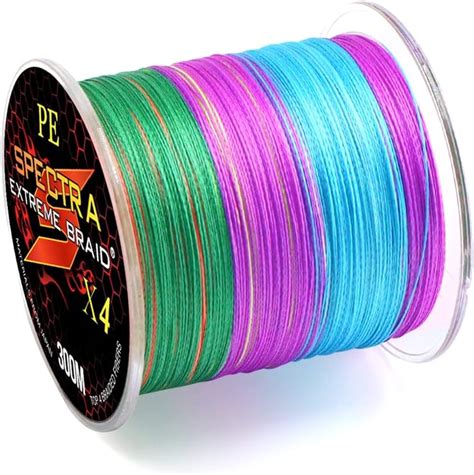 Bobine de tresse de pêche multicolore