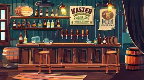 Intérieur d'un bar de quartier animé