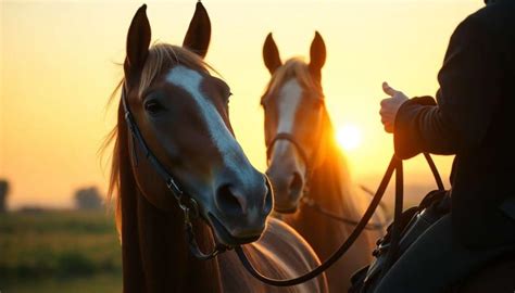 Cheval et cavalier communiquant par le langage corporel