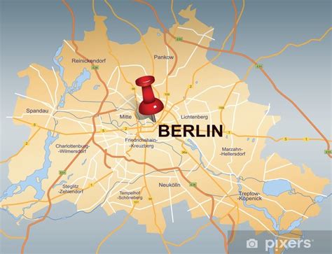 Carte de Berlin avec des points d'intérêt sportifs