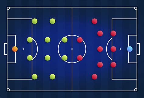 Stade de football avec deux équipes