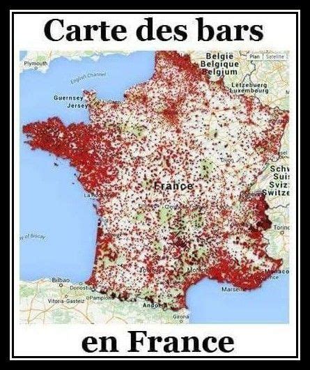 Carte des bars-tabacs en France